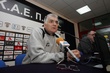 PRESS CONFERENCE SOULIS MARKOPOULOS COACH PAOK BASKET